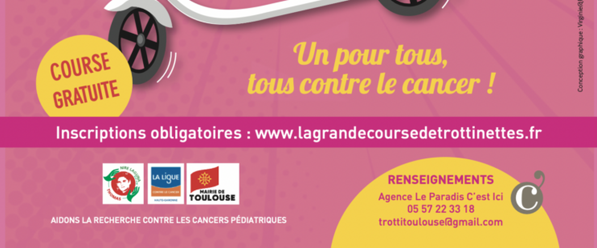 Une Grande course de trottinettes en faveur des enfants atteints du cancer aura lieu samedi 24 septembre à Toulouse
