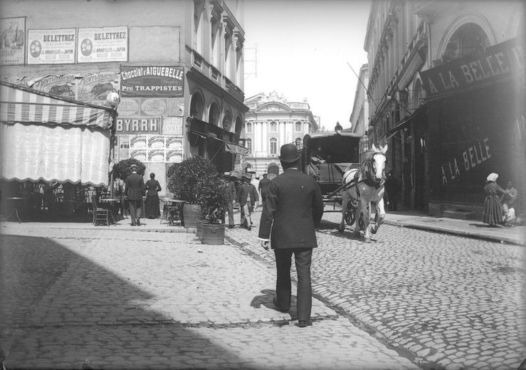 A-456-TOULOUSE : Cliché d'expérience Rue Gambetta, 1891 (15 X 21) inv. 009-0-136 - Georges Ancely