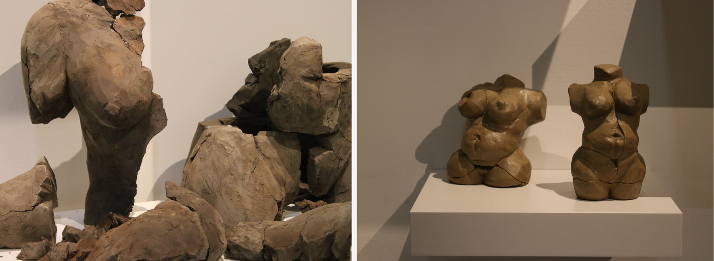 Sandrine Verdier - "Dans l'instant" - Premières statuettes brisées @Estelle Ben-mghira