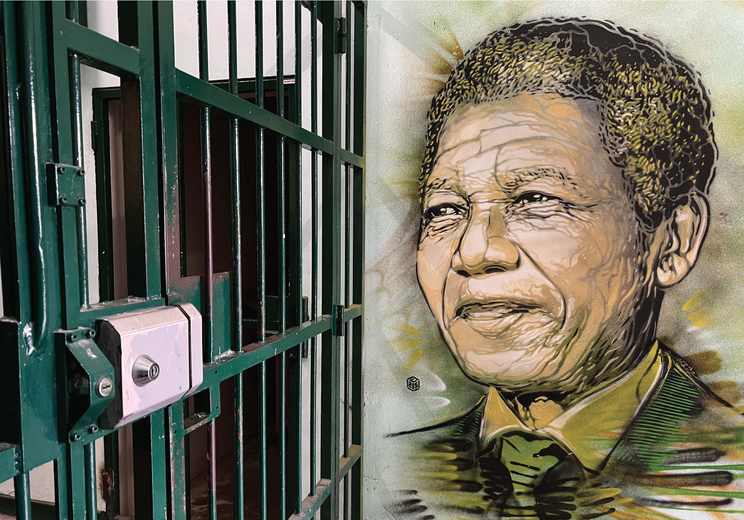 Nelson Mandela at the Central House of Poissy